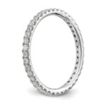 14k White Gold 1/2 carat Lab Grown Diamond VS/SI+ G+ Complete Size 8.5 Shared Prong Eternity Band - Image 6