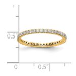 14k 1/2 carat Lab Grown Diamond VS/SI+ G+ Complete Size 5.5 Shared Prong Eternity Band - Image 3
