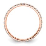 True Origin 14K Rose Gold 1/2 carat Lab Grown Diamond VS+ F+ Size 8.5 Complete Eternity Band - Image 2