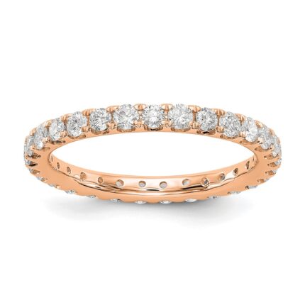 True Origin 14K Rose Gold 1 carat Lab Grown Diamond VS+ F+ Size 5.5 Complete Eternity Band