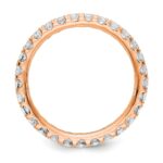 14k Rose Gold 1 carat Lab Grown Diamond VS/SI+ G+ Complete Size 9 Shared Prong Eternity Band - Image 2