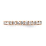 14k Rose Gold 1 carat Lab Grown Diamond VS/SI+ G+ Complete Size 5.5 Shared Prong Eternity Band - Image 5