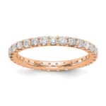 True Origin 14K Rose Gold 1 carat Lab Grown Diamond VS+ F+ Size 9 Complete Eternity Band
