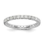 True Origin 14K White Gold 1 carat Lab Grown Diamond VS+ F+ Size 8 Complete Eternity Band