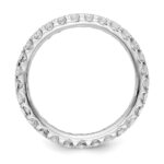 True Origin 14K White Gold 1 carat Lab Grown Diamond VS+ F+ Size 4 Complete Eternity Band - Image 2