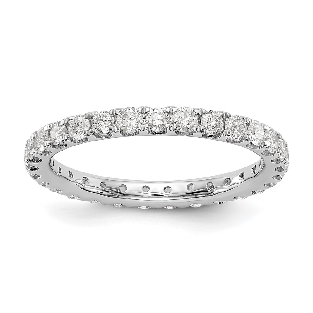 ET0005-100-7W4-5.jpg True Origin 14K White Gold 1 carat Lab Grown Diamond VS+ F+ Size 9 Complete Eternity Band - Image 1
