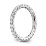 14k White Gold 1 carat Lab Grown Diamond VS/SI+ G+ Complete Size 8 Shared Prong Eternity Band - Image 6