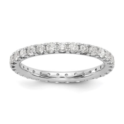 14k White Gold 1 carat Lab Grown Diamond VS/SI+ G+ Complete Size 9 Shared Prong Eternity Band