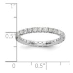 14k White Gold 1 carat Lab Grown Diamond VS/SI+ G+ Complete Size 6 Shared Prong Eternity Band - Image 3