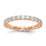 True Origin 14K Rose Gold 1 1/2 carat Lab Grown Diamond VS+ F+ Size 8 Complete Eternity Band