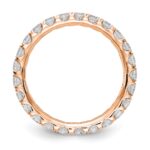 True Origin 14K Rose Gold 1 1/2 carat Lab Grown Diamond VS+ F+ Size 6.5 Complete Eternity Band - Image 2