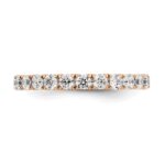 14k Rose Gold 1 1/2 carat Lab Grown Diamond VS/SI+ G+ Complete Size 5.5 Shared Prong Eternity Band - Image 4