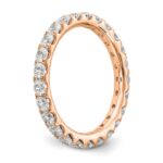 14k Rose Gold 1 1/2 carat Lab Grown Diamond VS/SI+ G+ Complete Size 4.5 Shared Prong Eternity Band - Image 5
