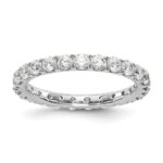 True Origin 14K White Gold 1 1/2 carat Lab Grown Diamond VS+ F+ Size 8.5 Complete Eternity Band