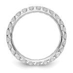 14k White Gold 1 1/2 carat Lab Grown Diamond VS/SI+ G+ Complete Size 8 Shared Prong Eternity Band - Image 2