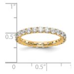 14k 1 1/2 carat Lab Grown Diamond VS/SI+ G+ Complete Size 7.5 Shared Prong Eternity Band - Image 3