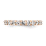 True Origin 14K Rose Gold 2 carat Lab Grown Diamond VS+ F+ Size 6 Complete Eternity Band - Image 3