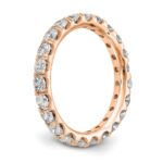 True Origin 14K Rose Gold 2 carat Lab Grown Diamond VS+ F+ Size 6 Complete Eternity Band - Image 7