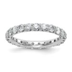 True Origin 14K White Gold 2 carat Lab Grown Diamond VS+ F+ Size 7 Complete Eternity Band