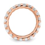 14k Rose Gold 3 carat Lab Grown Diamond VS/SI+ G+ Complete Size 7 Shared Prong Eternity Band - Image 2