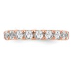 14k Rose Gold 3 carat Lab Grown Diamond VS/SI+ G+ Complete Size 7 Shared Prong Eternity Band - Image 4