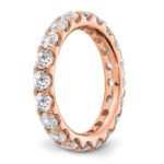 14k Rose Gold 3 carat Lab Grown Diamond VS/SI+ G+ Complete Size 8 Shared Prong Eternity Band - Image 5