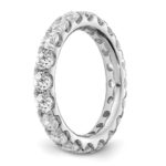 14k White Gold 3 carat Lab Grown Diamond VS/SI+ G+ Complete Size 5 Shared Prong Eternity Band - Image 5
