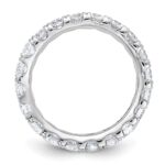 14k White Gold 3 carat Lab Grown Diamond VS/SI+ G+ Complete Size 7 Shared Prong Eternity Band - Image 2