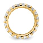 14k 3 carat Lab Grown Diamond VS/SI+ G+ Complete Size 4 Shared Prong Eternity Band - Image 2