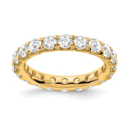 14k 3 carat Lab Grown Diamond VS/SI+ G+ Complete Size 4 Shared Prong Eternity Band