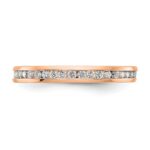 14k Rose Gold 1/2 carat Lab Grown Diamond VS/SI+ G+ Complete Channel Set Size 7 Eternity Band - Image 4
