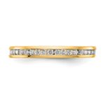 14k 1/2 carat Lab Grown Diamond VS/SI+ G+ Complete Channel Set Size 6 Eternity Band - Image 4
