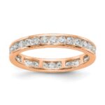 14k Rose Gold 1 carat Lab Grown Diamond VS/SI+ G+ Complete Channel Set Size 7 Eternity Band