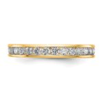 14k 1 carat Lab Grown Diamond VS/SI+ G+ Complete Channel Set Size 5 Eternity Band - Image 4