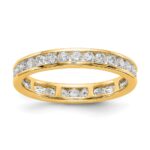 14k 1 carat Lab Grown Diamond VS/SI+ G+ Complete Channel Set Size 7 Eternity Band