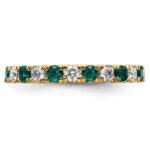 14k 7/8 carat Lab Grown Diamond VS/SI+ G+ and Lab Created Alexandrite Size 8.5 Eternity Band - Image 3