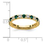 14k 7/8 carat Lab Grown Diamond VS/SI+ G+ and Lab Created Alexandrite Size 9 Eternity Band - Image 6