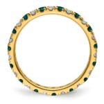 14k 1/2 carat Lab Grown Diamond VS/SI+ G+ and Lab Created Alexandrite Size 6 Eternity Band - Image 2