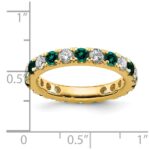 14k 1 1/5 carat Lab Grown Diamond VS/SI+ G+ and Lab Created Alexandrite Size 9 Eternity Band - Image 6