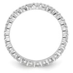 14k White Gold 1 carat Lab Grown Diamond VS+ F+ Round Complete Channel Set Size 6.5 Eternity Band - Image 2