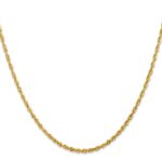 14K 2.25mm Ultra Diamond-cut Rope with Lobster Clasp Chain - Image 2