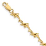 14K Polished Dolphin 7 inch Bracelet