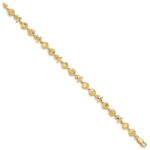 14K Diamond-cut Starfish/Sand Dollar/Shell 7 inch Bracelet - Image 2