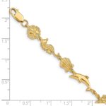 14K Polished Sea Life 7 inch Bracelet - Image 3