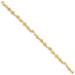 14K Polished and Textured Sea Life 7.25 inch Bracelet - Image 2