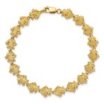 14k Polished Frog 7.25 inch Bracelet - Image 4
