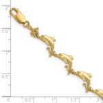 14k Polished Dolphin 7.25 inch Bracelet - Image 3