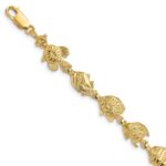 14k Polished Tropical Fish 7.5 inch Bracelet