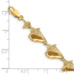 14k Polished 3-D Conch Shell Link 7.25 inch Bracelet - Image 3