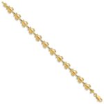 14k Polished Sea Turtle 7.25 inch Bracelet - Image 2